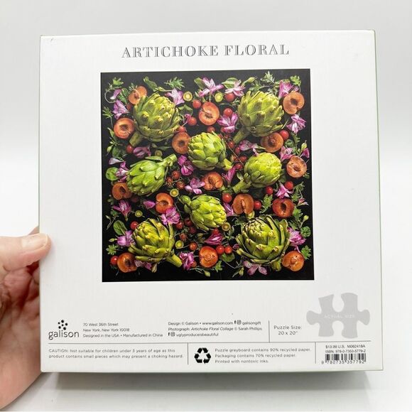 Galison Artichoke Floral 500 Piece Jigsaw Puzzle - Picture 2 of 6